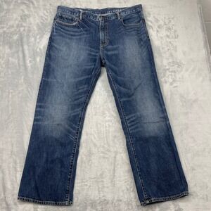 GAP 1969 Relaxed Fit Denim Jeans Men's 38x30 Easy Vintage Wash Blue Cotton